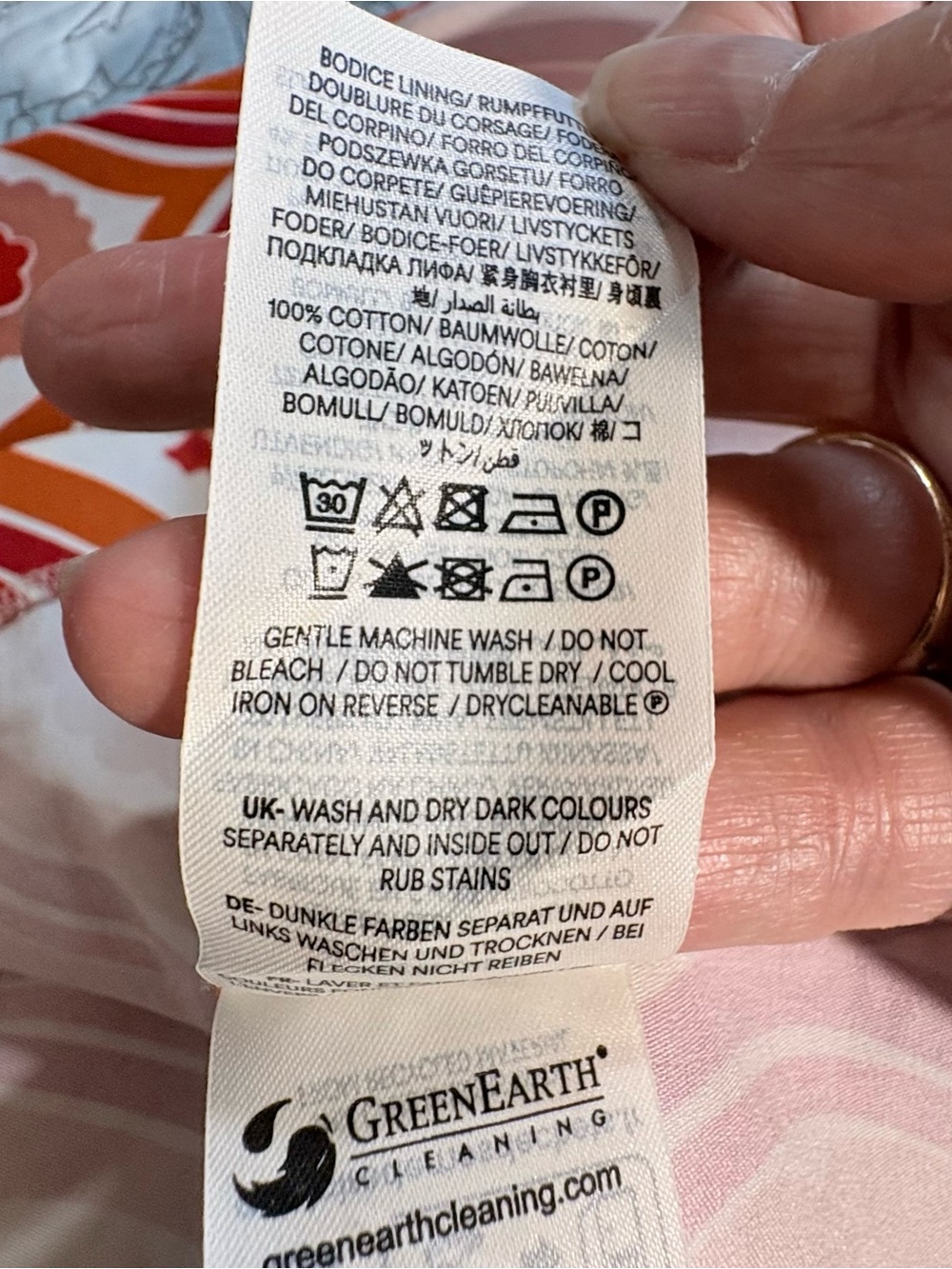 Boden Slash Neck Midi Dress Kumquat, Geo Cascade Pockets Stretch Cotton 8🧡 - Picture 8 of 9